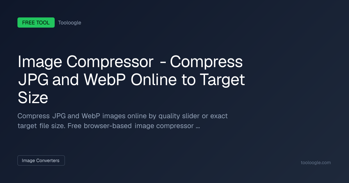 Image Compressor | Tooloogle | Tooloogle