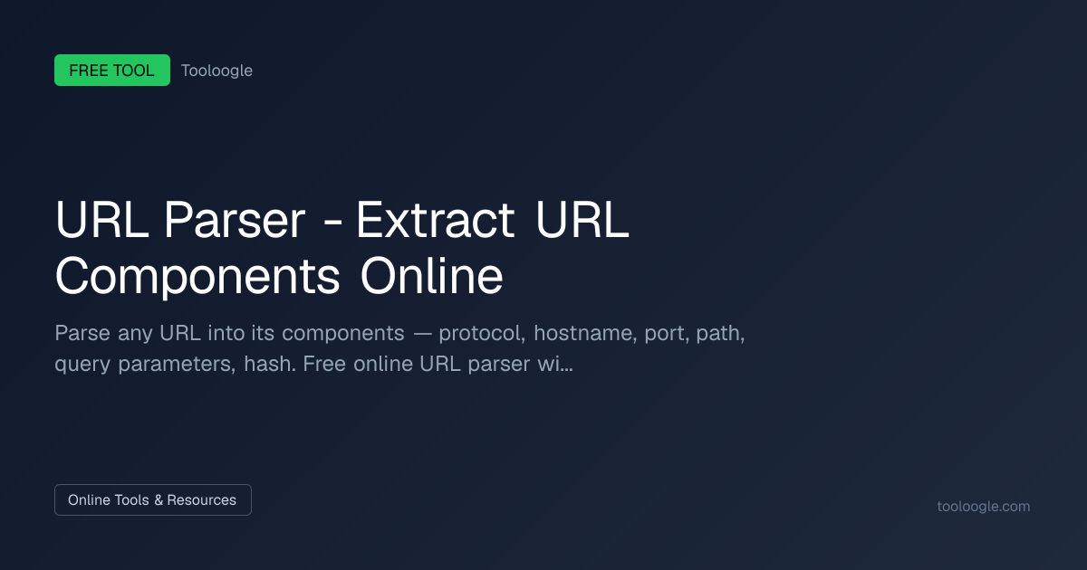Free URL Parser | Tooloogle